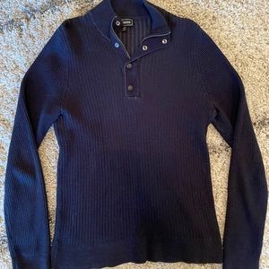 Express Men’s Blue quarter zip sweater